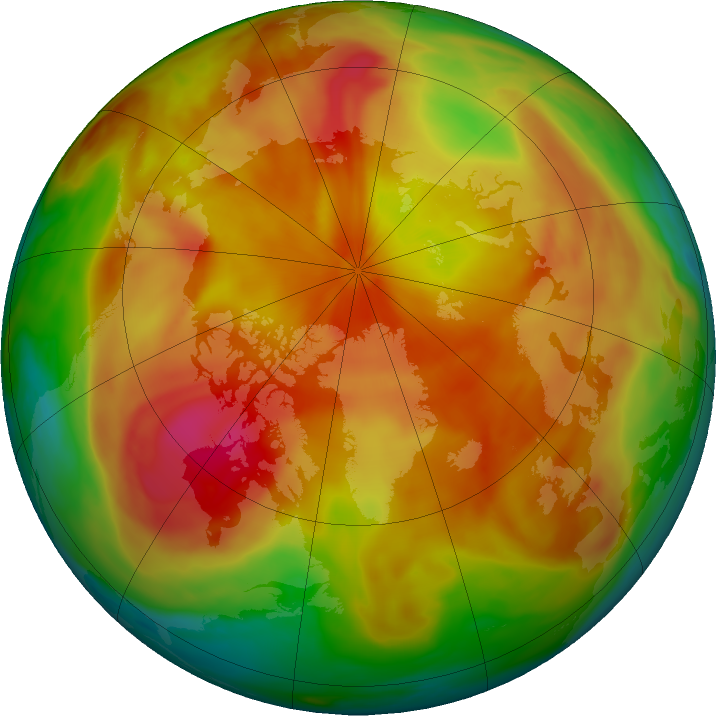 Arctic ozone map for 30 March 2018